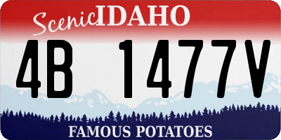 ID license plate 4B1477V