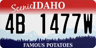 ID license plate 4B1477W