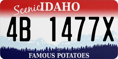 ID license plate 4B1477X