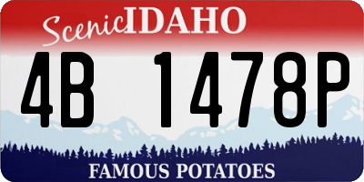 ID license plate 4B1478P