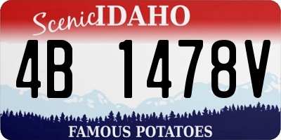 ID license plate 4B1478V