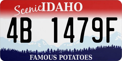 ID license plate 4B1479F