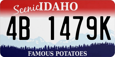 ID license plate 4B1479K