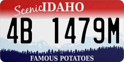 ID license plate 4B1479M