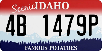 ID license plate 4B1479P