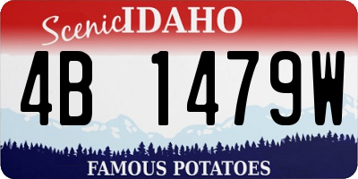 ID license plate 4B1479W