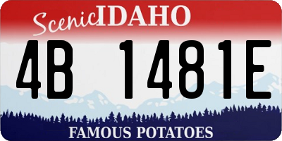 ID license plate 4B1481E