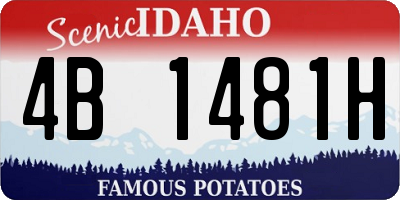 ID license plate 4B1481H