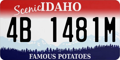 ID license plate 4B1481M