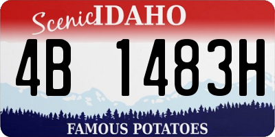 ID license plate 4B1483H