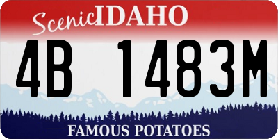 ID license plate 4B1483M