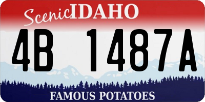 ID license plate 4B1487A