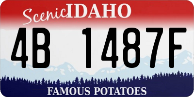ID license plate 4B1487F