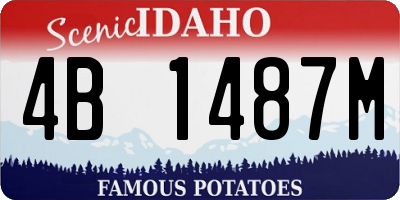 ID license plate 4B1487M