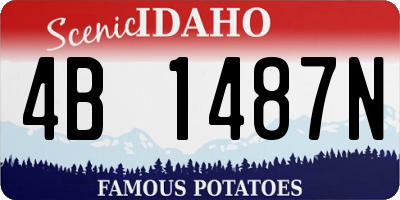 ID license plate 4B1487N