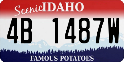 ID license plate 4B1487W