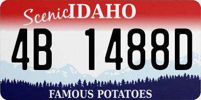 ID license plate 4B1488D