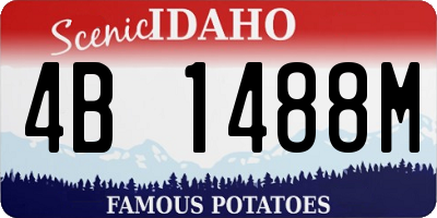 ID license plate 4B1488M