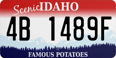 ID license plate 4B1489F