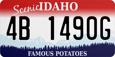 ID license plate 4B1490G