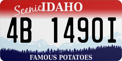 ID license plate 4B1490I