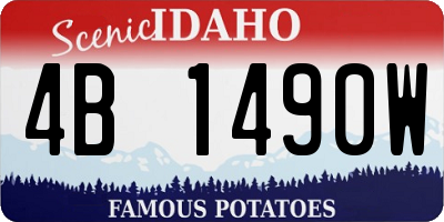 ID license plate 4B1490W
