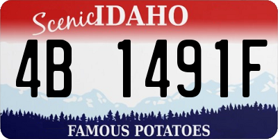 ID license plate 4B1491F