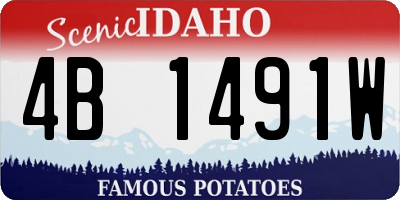 ID license plate 4B1491W