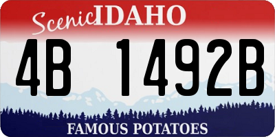 ID license plate 4B1492B