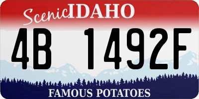 ID license plate 4B1492F