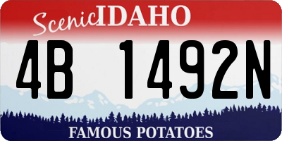 ID license plate 4B1492N