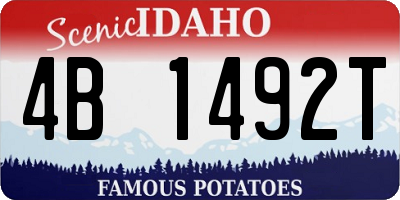 ID license plate 4B1492T