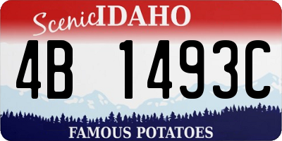 ID license plate 4B1493C