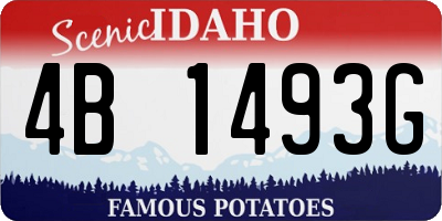 ID license plate 4B1493G