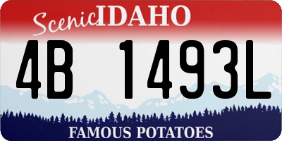 ID license plate 4B1493L