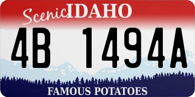 ID license plate 4B1494A