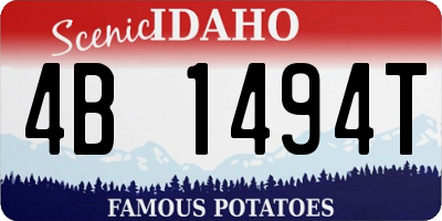 ID license plate 4B1494T