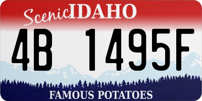 ID license plate 4B1495F