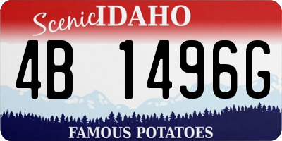 ID license plate 4B1496G