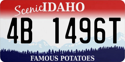 ID license plate 4B1496T