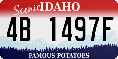 ID license plate 4B1497F