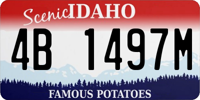 ID license plate 4B1497M