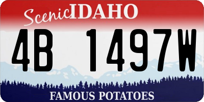 ID license plate 4B1497W