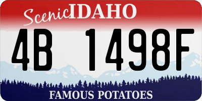 ID license plate 4B1498F