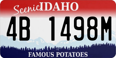 ID license plate 4B1498M