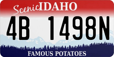 ID license plate 4B1498N