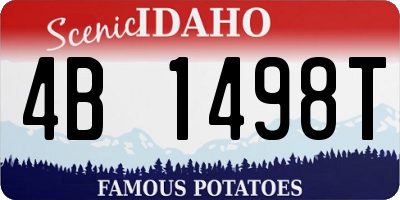 ID license plate 4B1498T