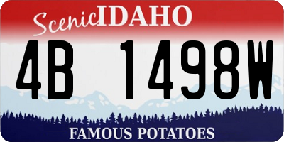 ID license plate 4B1498W