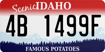 ID license plate 4B1499F