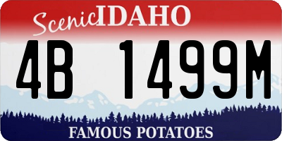 ID license plate 4B1499M